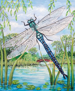 Dragonfly Lake: acrylic on canvas