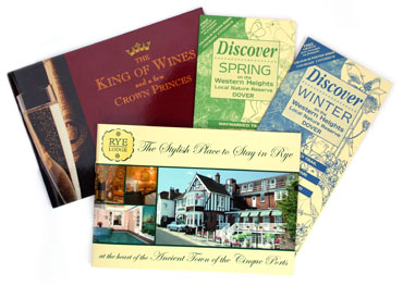 leaflets and booklets designed by Ace Designs, graphic design in Dover